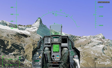 Flisght Simulator in Google Earth
